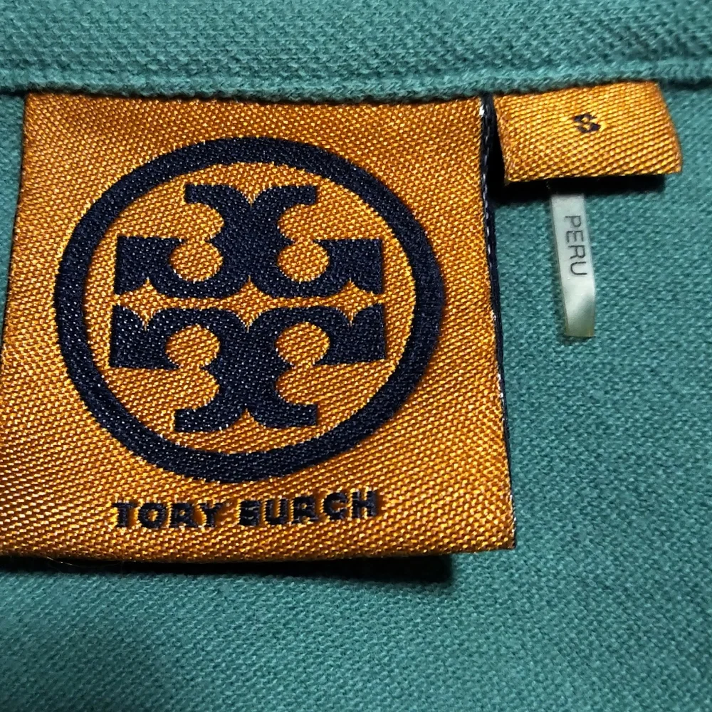 Tory Burch Teal Sleeveless Ruffle Blouse